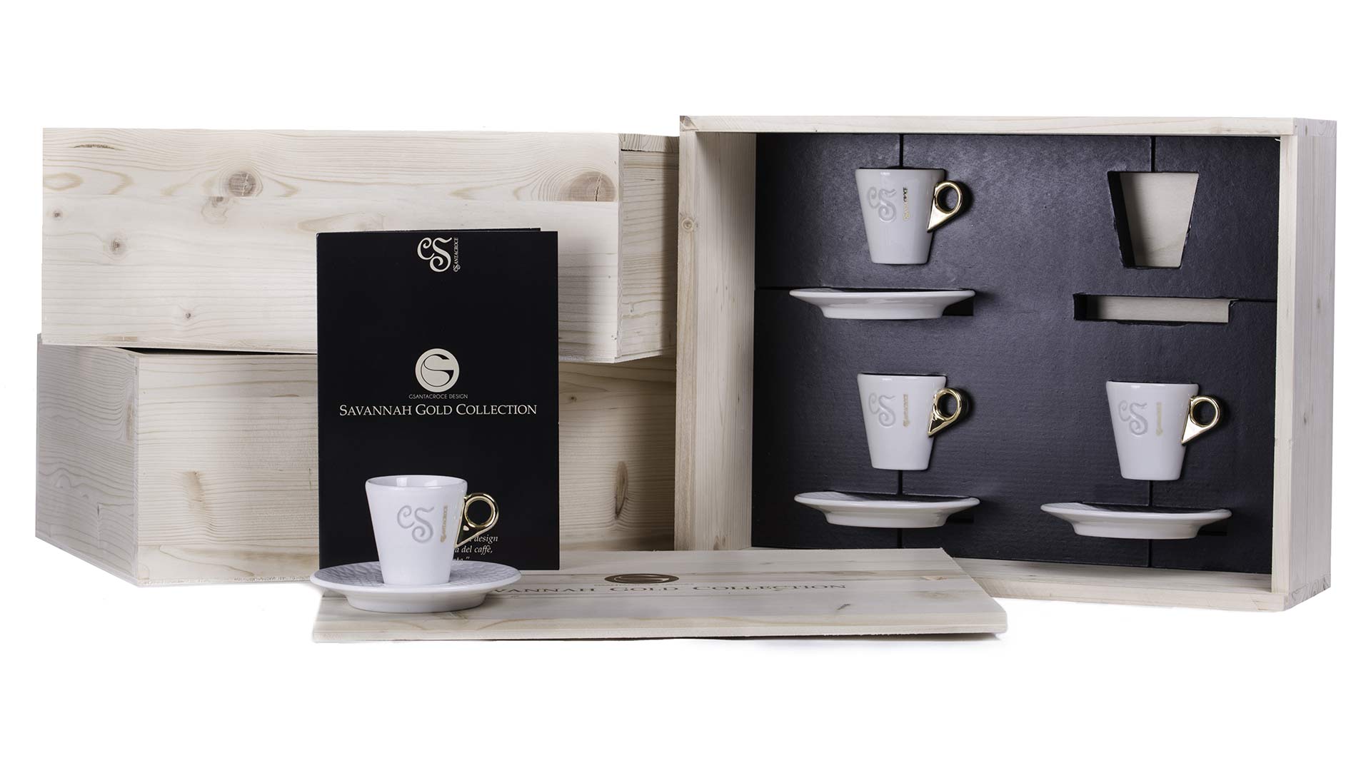 Set caffè in grès porcellanato Lineasette cod. K672 Tazze moderne